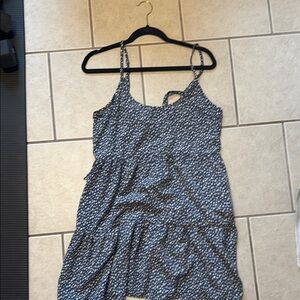 Blue and White Patterned Dress